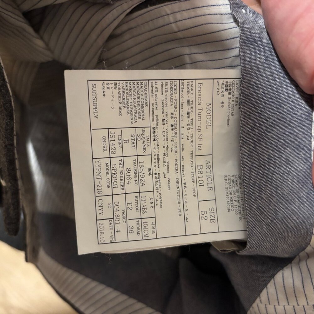 Gray Flannel Suit from Suitsupply 42R, 34x32 Pants - Picture 5 of 5
